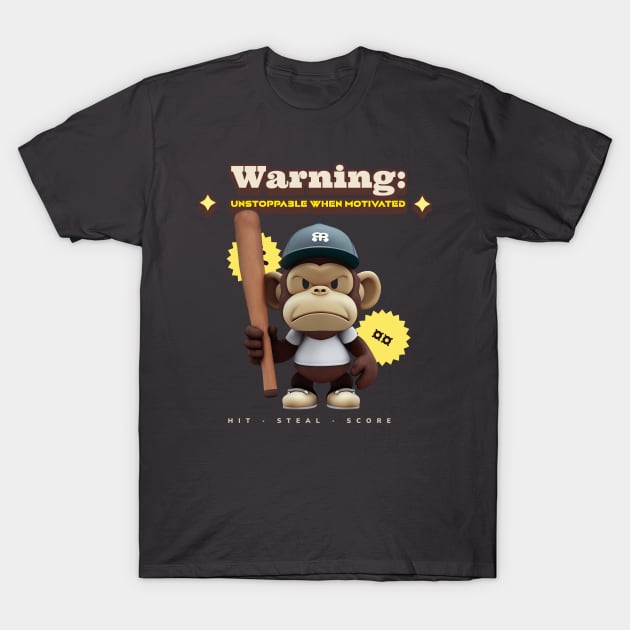 Warning: Unstoppable when motivated T-Shirt by Tinspira